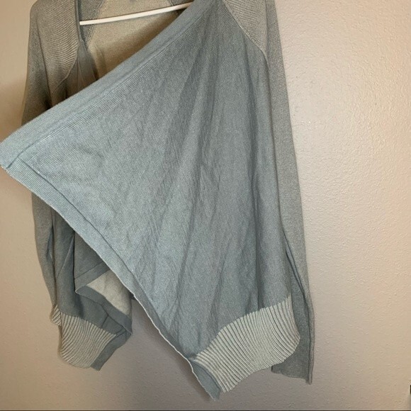 CAbi open draped front sage green cotton cardigan women’s size small - Picture 5 of 7